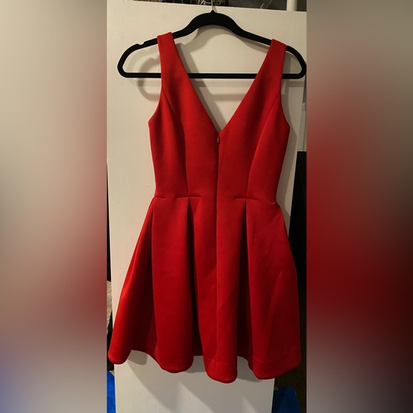 Ali Ra Red V-Neck Mini Dress - Picture 2 of 3